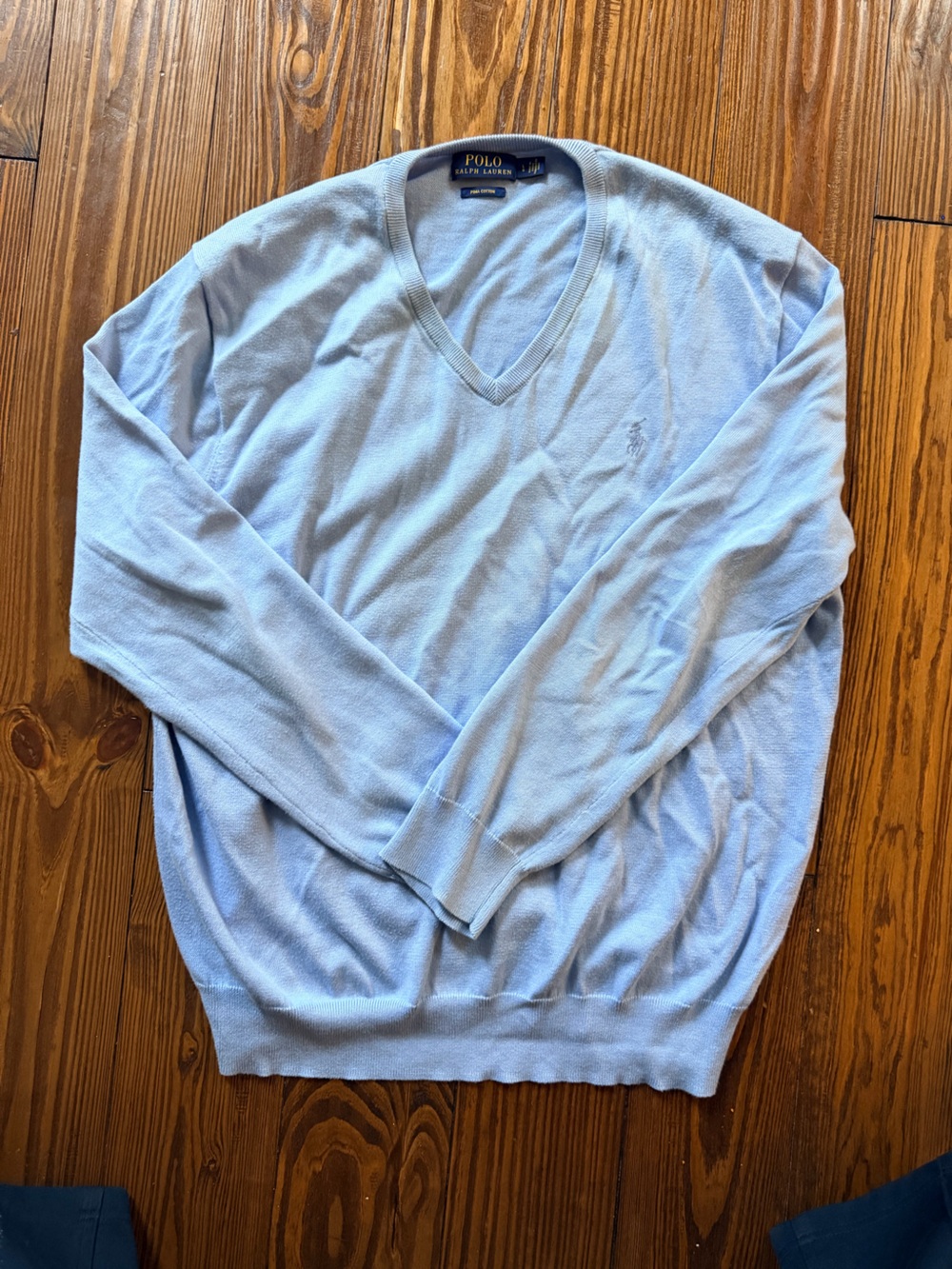 Ralph Lauren Light Blue V-Neck Sweater
